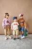 Lassig Bluza z kapturem z bawełny organicznej GOTS Little Gang Fun caramel 1-2 lata