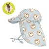 Lassig Czapka przeciwsłoneczna z daszkiem i osłoną karku UV80 Splash & Fun Lew powder blue, rozm. 50/51