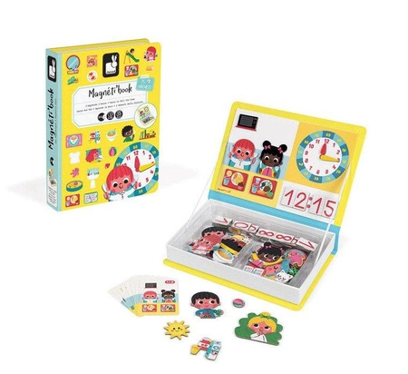 Magnetyczna układanka Uczę się zegarka Magnetibook, Janod