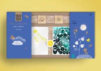 Karty ozdobne z pieczątkami