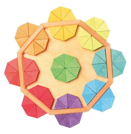 Układanka Ośmiokąt, kolorowy, 3+, Grimm's