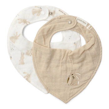 Little Dutch Apaszko-bandanka muślinowa - zestaw 2 szt. Blueberry Leaves & Sage