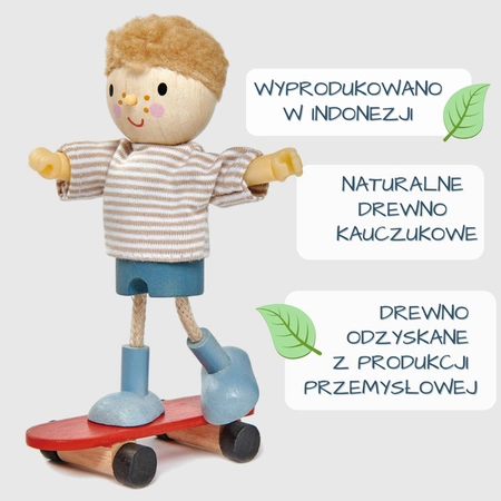 Laleczka Edward na deskorolce, Tender Leaf Toys