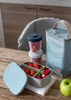 Beaba Lunchbox ze stali nierdzewnej konfigurowalny z silikonową pokrywką i osłoną Baltic Blue