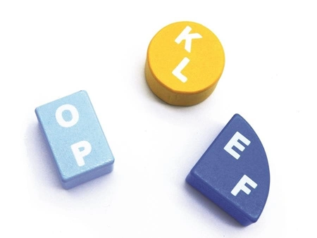 Oops Drewniana Zabawka Edukacyjna Alfabet Miś