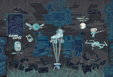 GAMING ROOM Boys - Tapeta Do Pokoju Gracza Tapeta Malumi