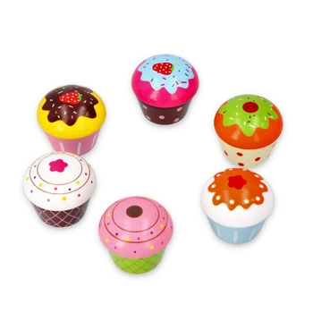 Drewniany zestaw babeczek