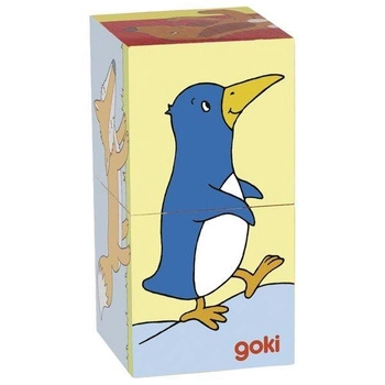 Klocki dla dzieci Szczęśliwa szóstka 57725-Goki, układanki drewniane
