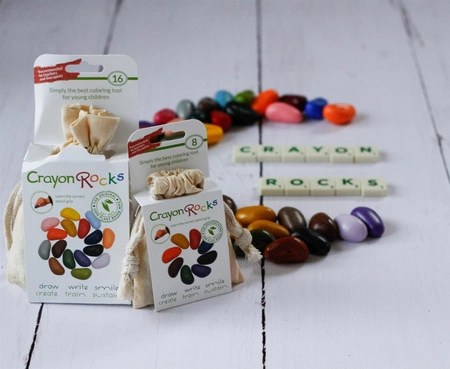 Kredki Crayon Rocks w bawełnianym woreczku - 8 kolorów