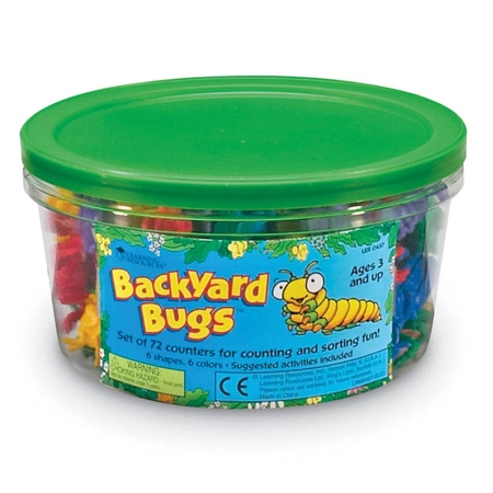 Figurki do Nauki Liczenia, Owady i Robaczki, Zestaw 72 szt.