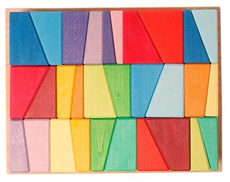 Układanka Ukośne Bloki, kolorowe, 3+, Grimm's