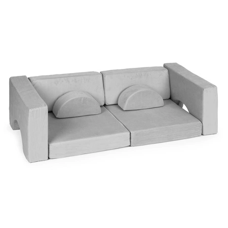 Fotel modułowy dla dzieci DIY 8 miękkich poduch składany - szary ECOTOYS