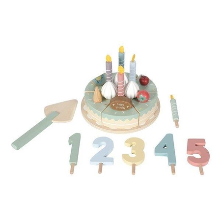 Little Dutch Duży drewniany torcik urodzinowy LD4494