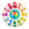 Drewniany zegar dydaktyczny 102 elementy