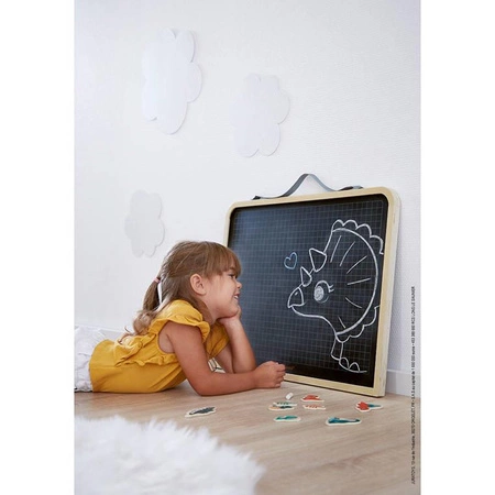 Dwustronna tablica ścienna z akcesoriami 3+, Janod