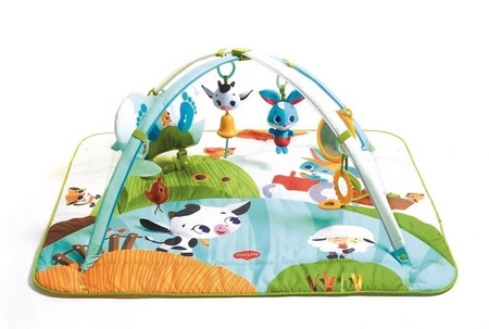 Gimnastyka/mata edukacyjna z pałąkami Kick&Play - Farma