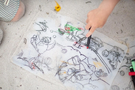 Mata do kolorowania wielokrotnego użytku Scrunch - Nad morzem