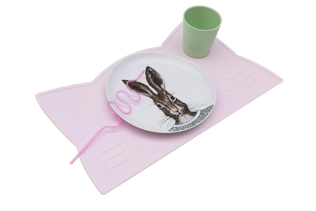 Silikonowa podkładka Kotek We Might Be Tiny - Powder Pink