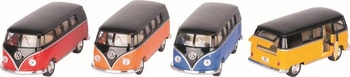 Metalowy Volkswagen Microbus z czarnym dachem, 1224-Goki, zabawki dla chlopców