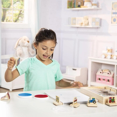 Stempelki Mój pierwszy drewniany zestaw pieczątek Pojazdy Melissa and Doug 12391-MD