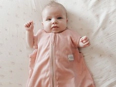 Letni śpiworek bambusowy TOG 1.1 Pink 6-36m BAMBOOM