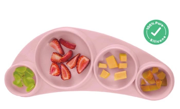 Silikonowy talerz Tiny Tapas Koo-di - Powder Pink