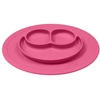 EZPZ Silikonowy talerzyk z podkładką mały 2w1 Mini Mat różowy