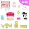 BOPPI, Drewniany domek z balkonem dla lalek  - 3 piętra