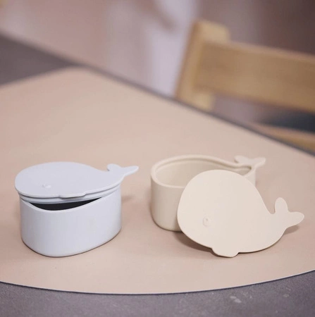 Filibabba Zestaw 2 mini pudełek na przekąski Wieloryb Pearl Blue