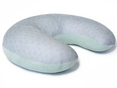 Poduszka do karmienia welurowa zielony&szary PIAPIMO