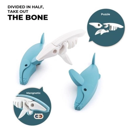 Halftoys Magnetyczny Składany Wieloryb Humbak
