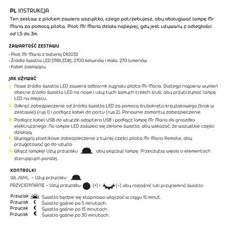 MrMaria Zestaw z pilotem