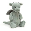 JellyCat - Smok Miętowo-Szary 50 cm