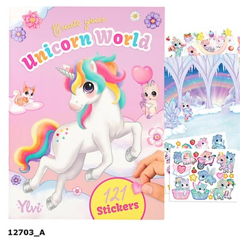 Zestaw kreatywny z naklejkami Jednorożec 12703A