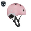 SCOOTANDRIDE Kask z odblaskami XXS-S dla dzieci 1-5 lat Rose Cat
