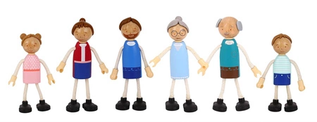 TOOKY TOY Duży Drewniany Domek dla Lalek + Figurki FSC