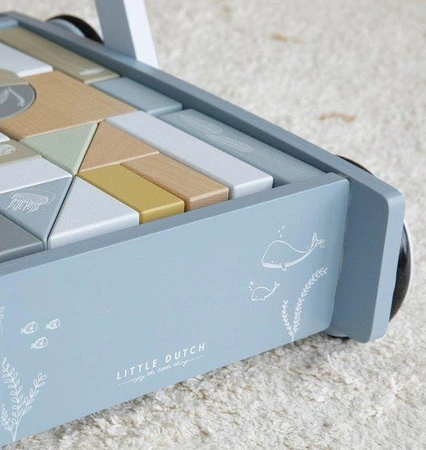 Little Dutch Wózek z klockami Błękit Ocean LD7021