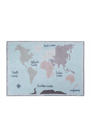 Dywan Bawełniany Vintage Map, 200x300 cm, Maxi Rugs Lorena Canals