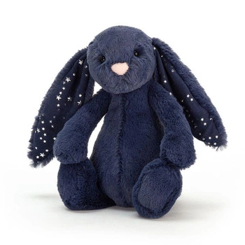 JellyCat - Króliczek Gwiazdkowe Uszy Granatowy  18 cm