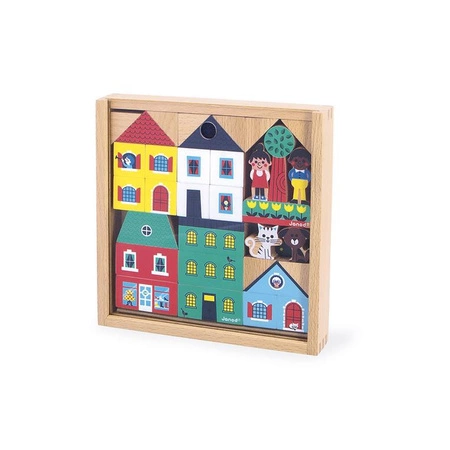 Janod Zestaw klocków i figurek 36 el. Miasto Cross Road 2+