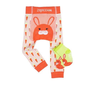 Zoocchini Legginsy i Skarpetki Królik Nowy 12-18M