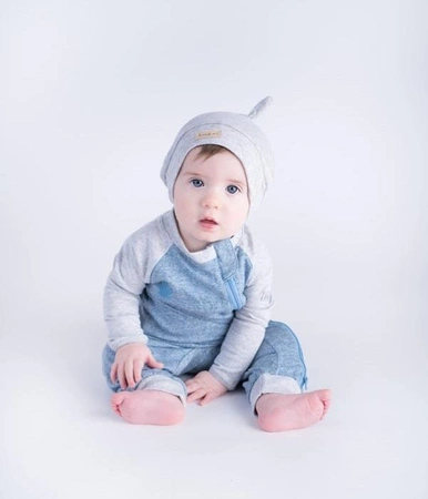 Juddlies Organic Raglan Pajacyk Blue XS