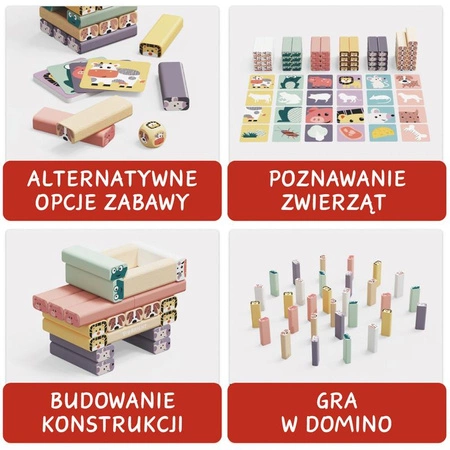 Jakie to zwierzę? Układanie wieży Gra zręcznościowa 36 mies.+ TOPBRIGHT