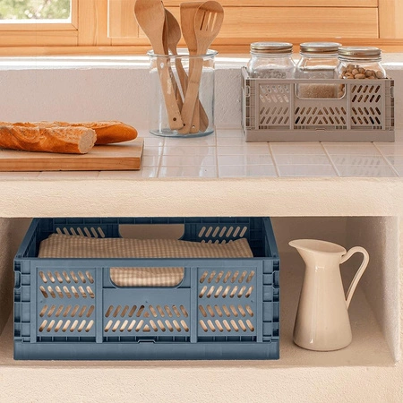 Zestaw składanych skrzynek Apli Kids M - Beżowy 2 szt.