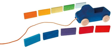 Ciężarówka do ciągnięcia, niebieska, 1+, Grimm's