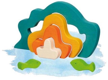 Układanka klocki drewniane Ocean Goki 58362