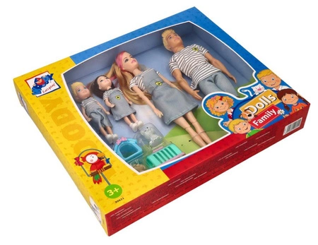 Woodyland Nowoczesna Rodzinka lalki ze zwierzakami