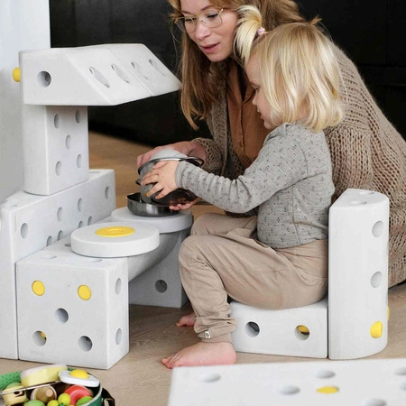 MODU Dreamer kit 12in1 – Kreatywne klocki rozwijające motorykę dużą, żółty