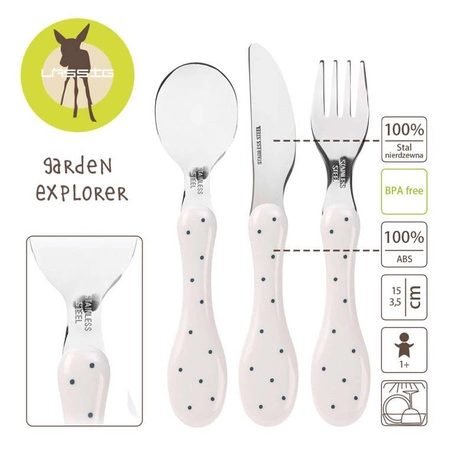 Lassig Zestaw sztućców ze stali nierdzewnej 3 el. Garden Explorer Ślimak