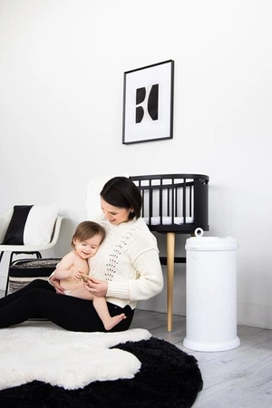 Ubbi Stalowy Kosz na Pieluchy Matte White